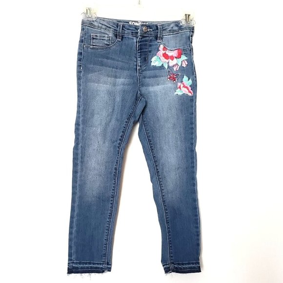 Sonoma Girls Jeans Ankle Regular 7 Years‎ Embroider - Picture 1 of 4